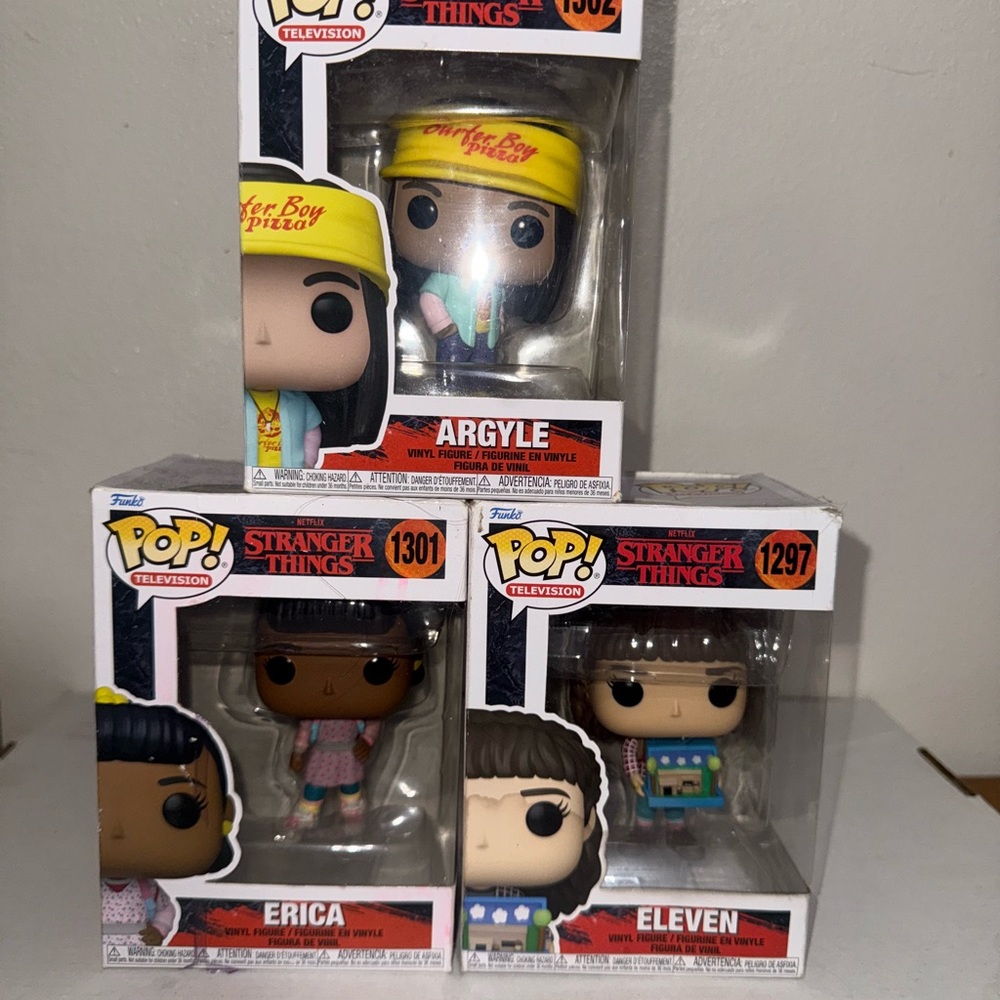 Funko Pop Stranger Things Set 3x$40 In the box, never opened